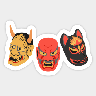 Three states of fierceness Sticker